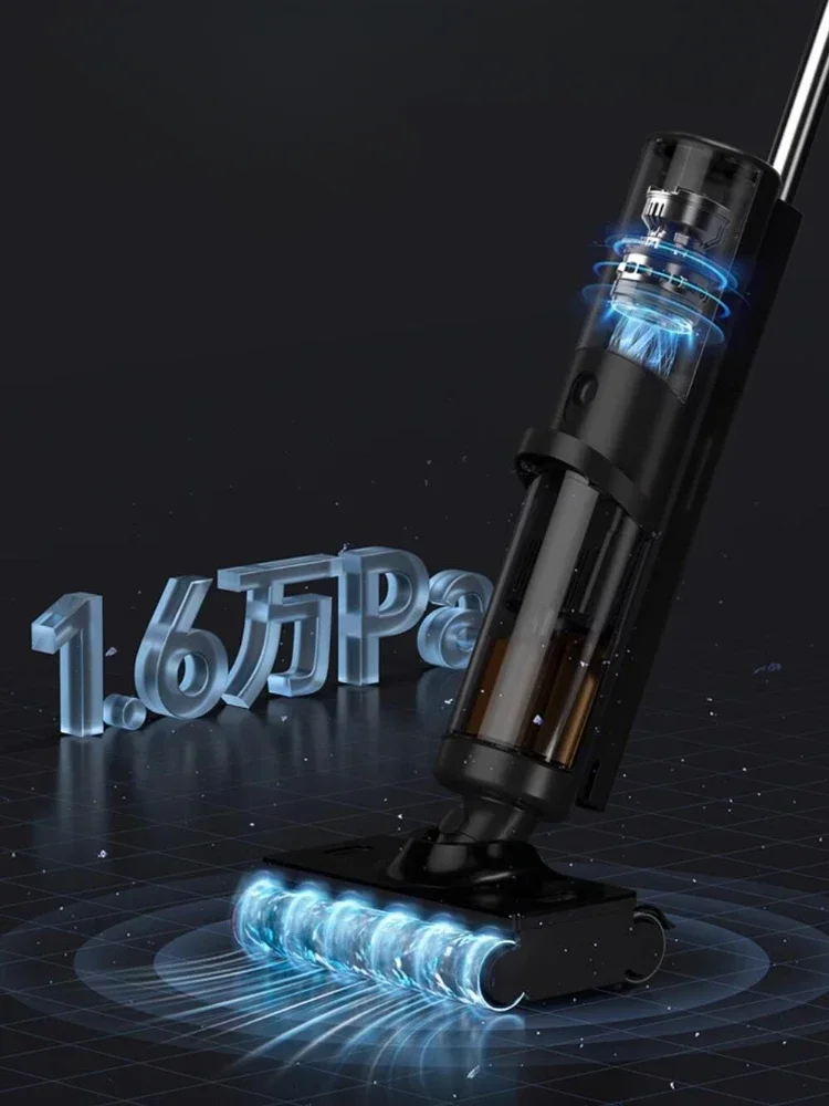 Deerma P50Lite lavapavimenti wireless aspirazione integrata rimorchio idropulsore bidirezionale scopa ad asciugatura a caldo autopulente per uso domestico