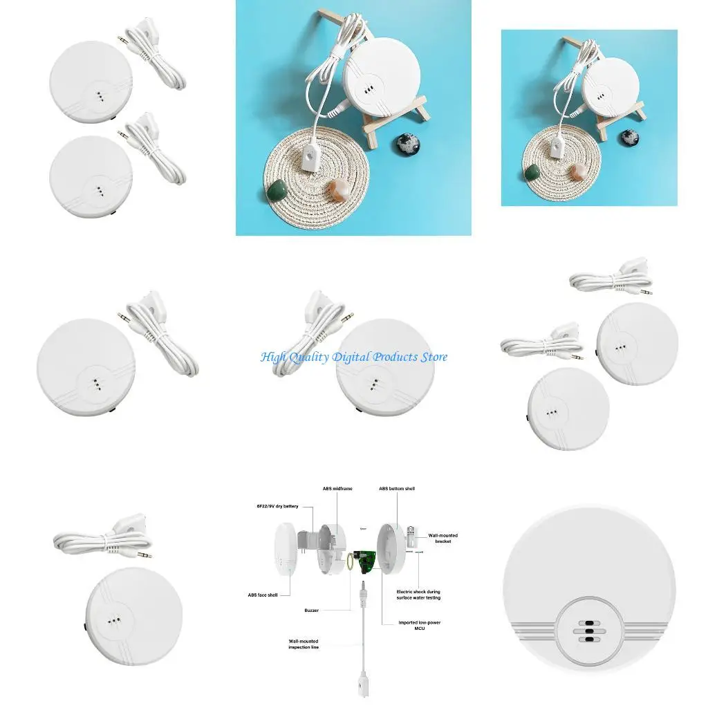 

U2JE Детектор воды Датчики перелива Детектор затопления Сигнализация 135 дБ Детектор утечки воды Двухрежимные датчики утечки для