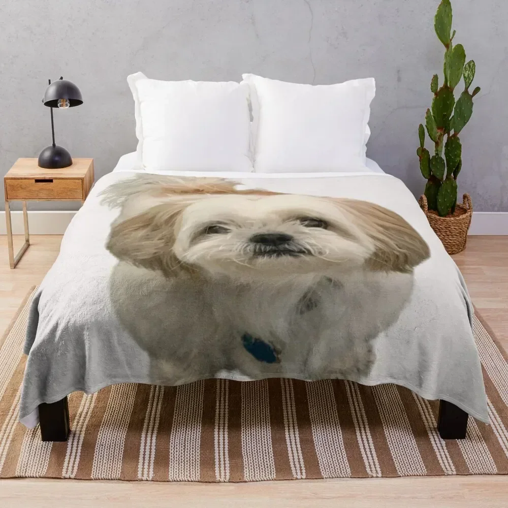 

White shih tzu Throw Blanket Retros Thin Summer Beddings Custom Blankets
