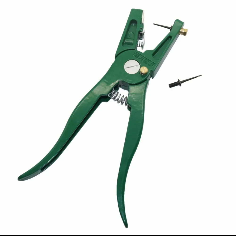 Ear tag pliers Animal Control Device Green Metal ear thorn tongs Swine Cow Sheep Rabbit Identification tool