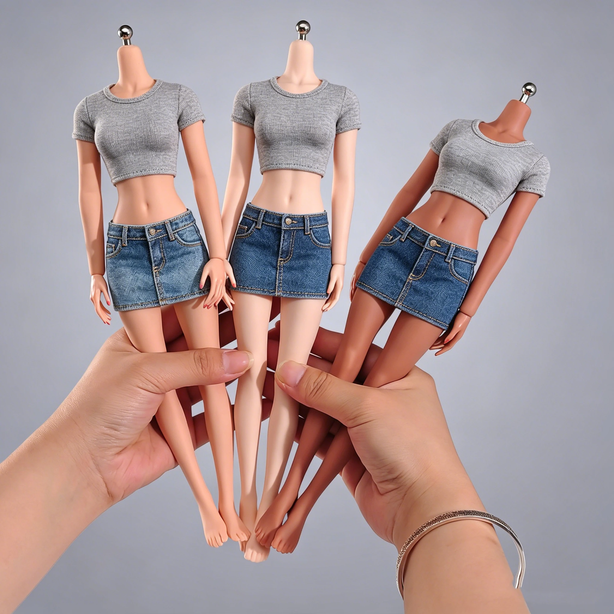 T307 T303 T302 AB001 1/6 Maßstab Weiblicher Körper mit Großen Brüsten Nahtloser Körper 12'' Super Flexibler Actionfigur-Körper Puppenmodell Spielzeug – Detail 16