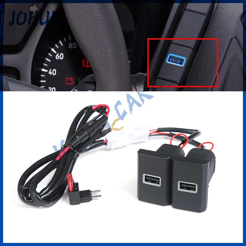 For Ford Transit 17-19 Quick Car Charger USB QC3.0 Interface Socket Auto Phone Fast Charging Adapter Button New Cars Accessories