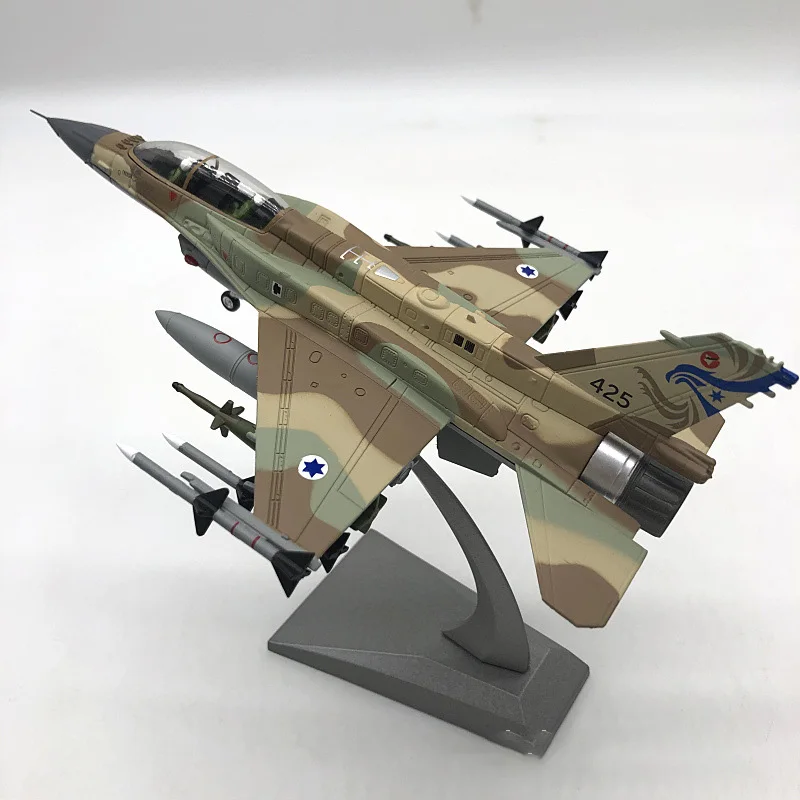 1:72 Scale F-16I Sufa Fighter Model Diecast Alloy Antistress Plane for Collection Aircraft Toy Children Goat That Accessories