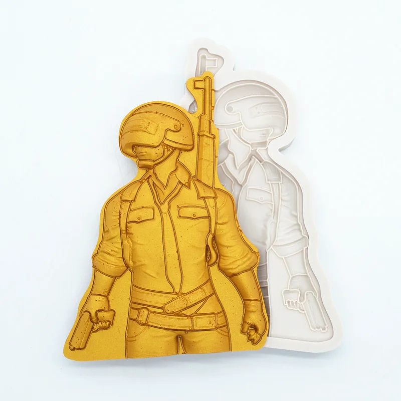 Silicone Mold War Soldier Kitchen Resin Baking Tools For DIY Pastry Cake Hat Fondant Moulds Dessert Chocolate Lace Decoration