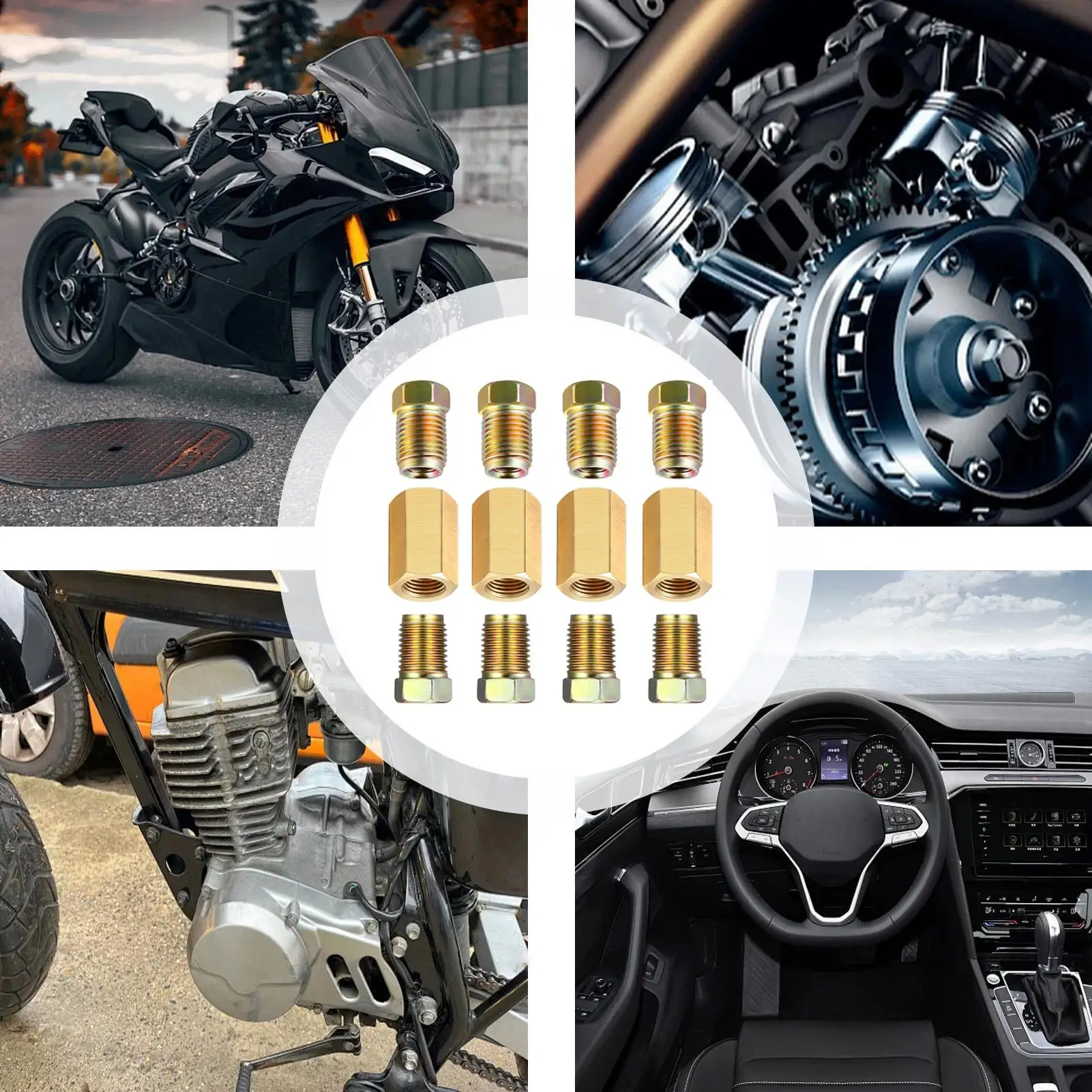 

Латунные фитинги для тормозных магистралей, резьбовые соединители для автомобилей, набор 3/16, крепления для тормозных шлангов для седанов, внедорожников, пикапов, минивэнов