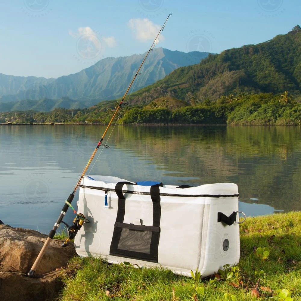 Custom New Eva Pvc Lldpe Tpu Large Waterproof Insulated Kayak Fishing Fish Chiller Cooling Fishing Cooler Bag