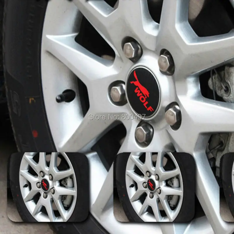 4 x New Car Styling Car Wheel Hub Cover Wolf Decoration Vinyl Sticker Car Accessories Decal for Ford Focus MK1 MK2 MK3 MK4 ST RS