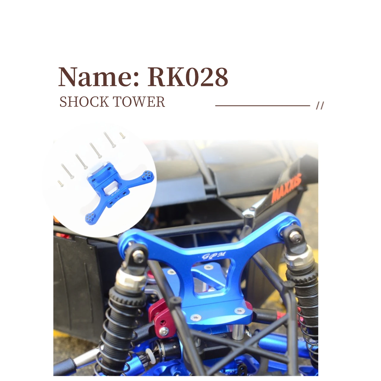 Torre de choque delantera de aluminio GPM para LOSI 1/10 Rock Rey LOS231022