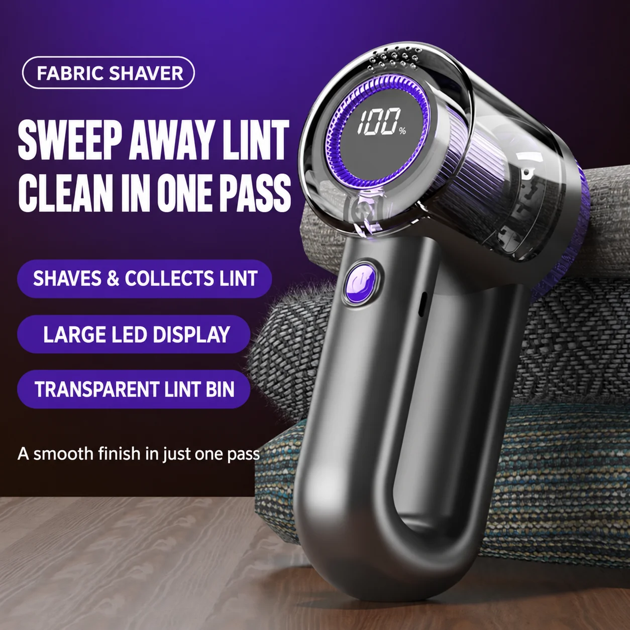 New smart digital display lint remover, a magical tool for removing lint and shaving clothes