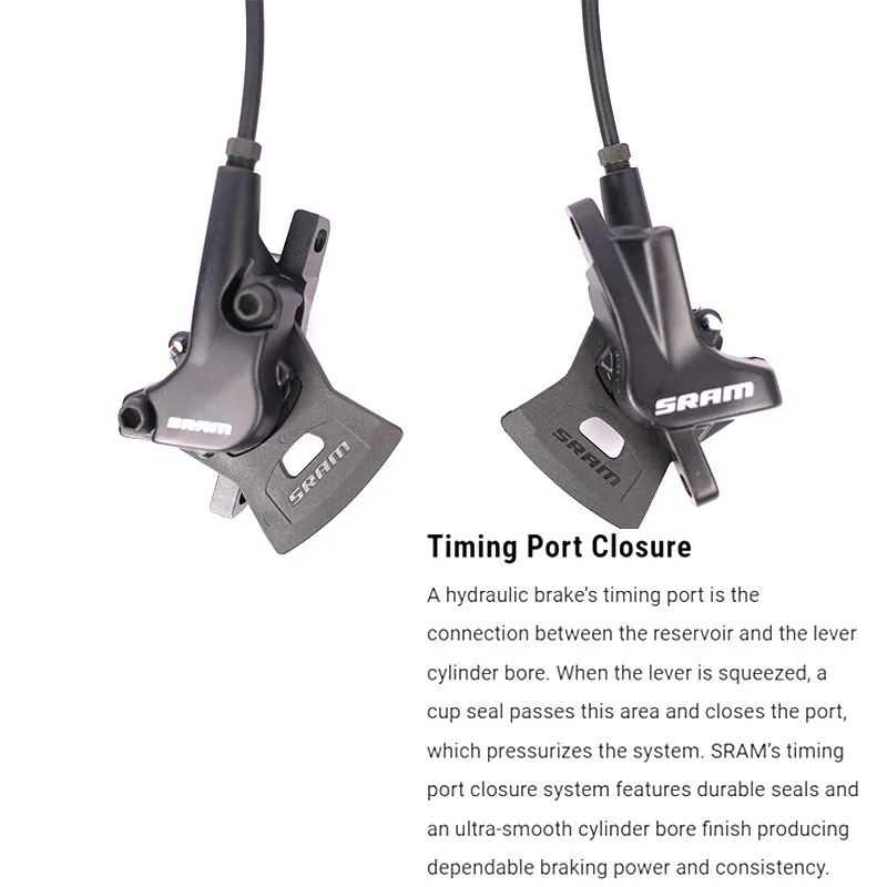 SRAM LEVEL 2-PISTONS Hydraulic Disc Brake 800/850/950-1500/1550/1600 Front & Rear Black MTB Bike