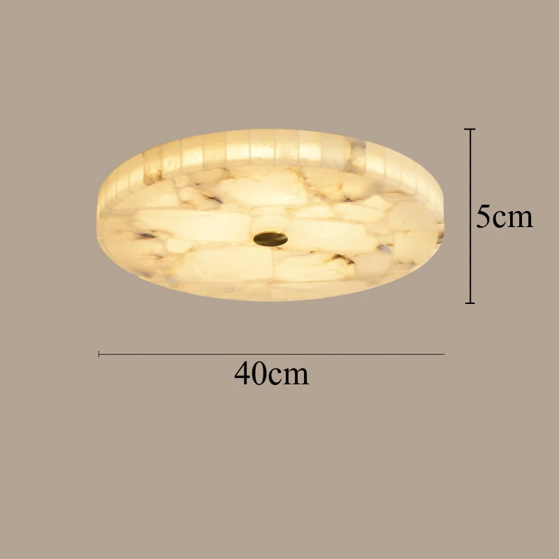 Imagem -05 - Lâmpada do Teto de Mármore Circular com Textura Natural de Pedra Luminária Led D40 cm Estilo Europeu Sala de Estar Quarto Varanda Corredor