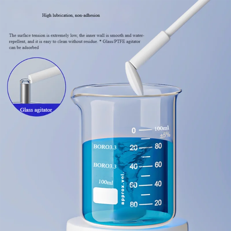 Polytetrafluoroethylene stirrer take-out rod Tetrafluoro recovery rod magneto rotor strong magnetic rod 150/200mm