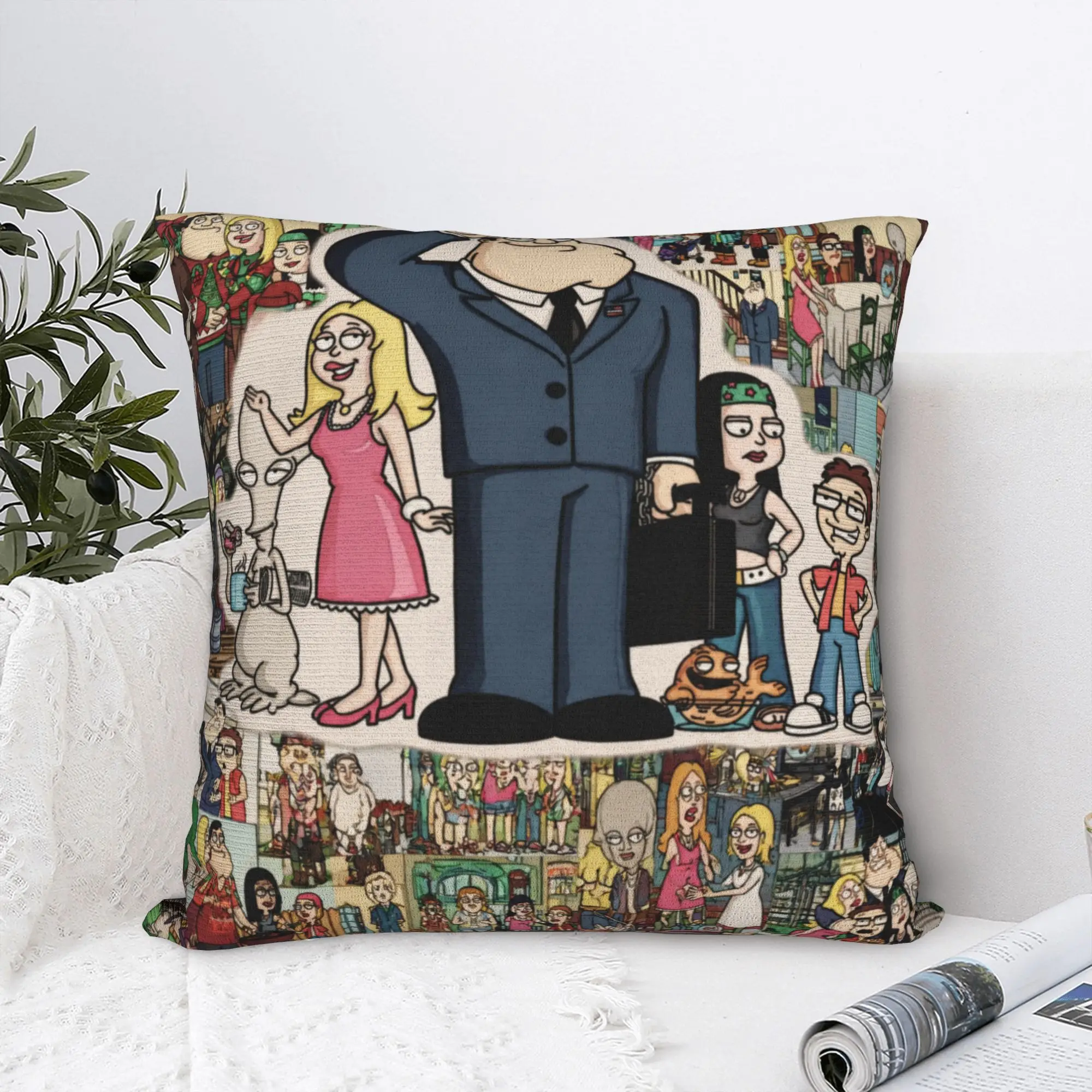 Bed Decorations Americans Dads cartoon Pillowcases Accessories  Pillow Covers Zippered Multi-Size