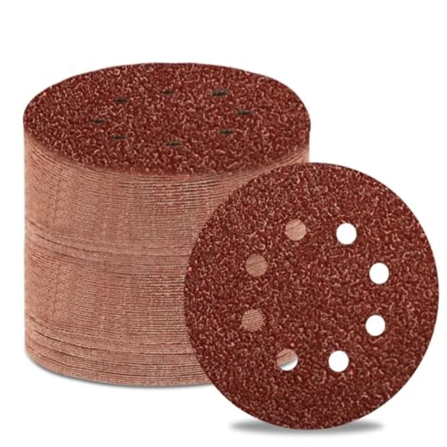 

5 Inch Sanding Discs Hook and Loop Sandpaper PCS 8 Hole Adhesive Coarse Sand Paper for Random Orbital Sander