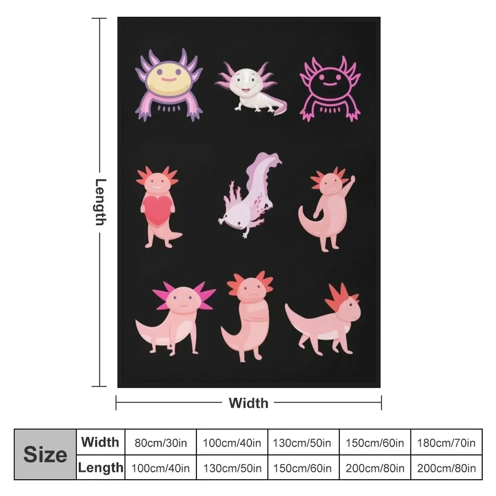 New Tiny Axolotl-Tiny Happy Axolotl Throw Blanket warm winter Comforter Blankets