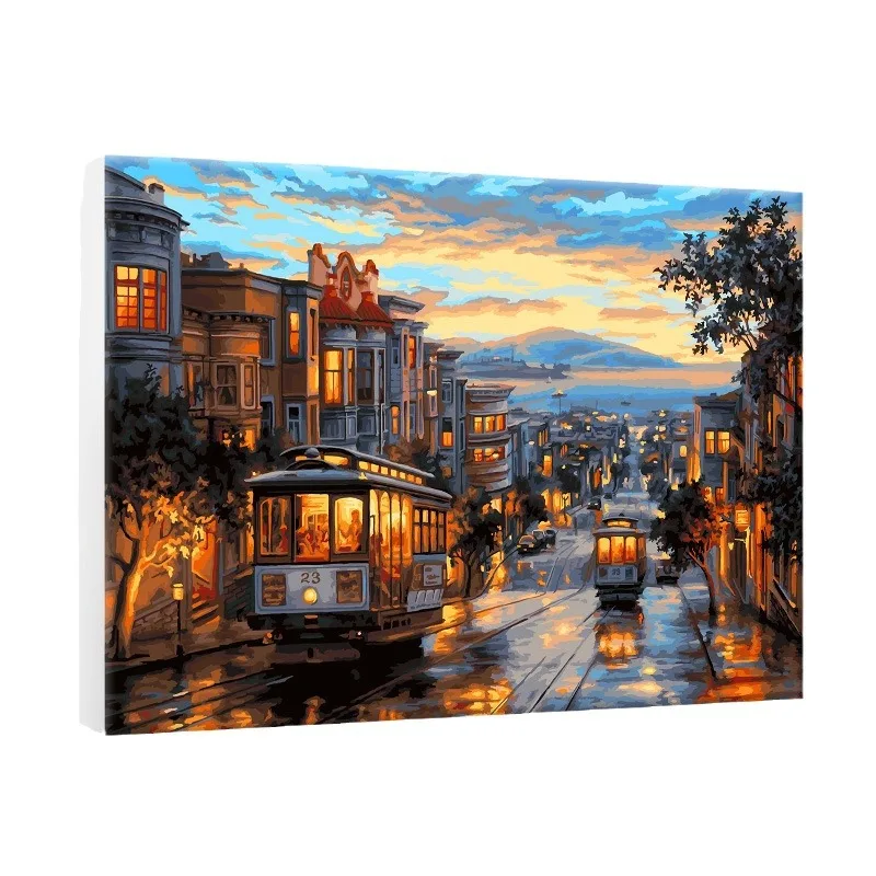 

Digital oil painting, living room hanging painting, study entrance scenery