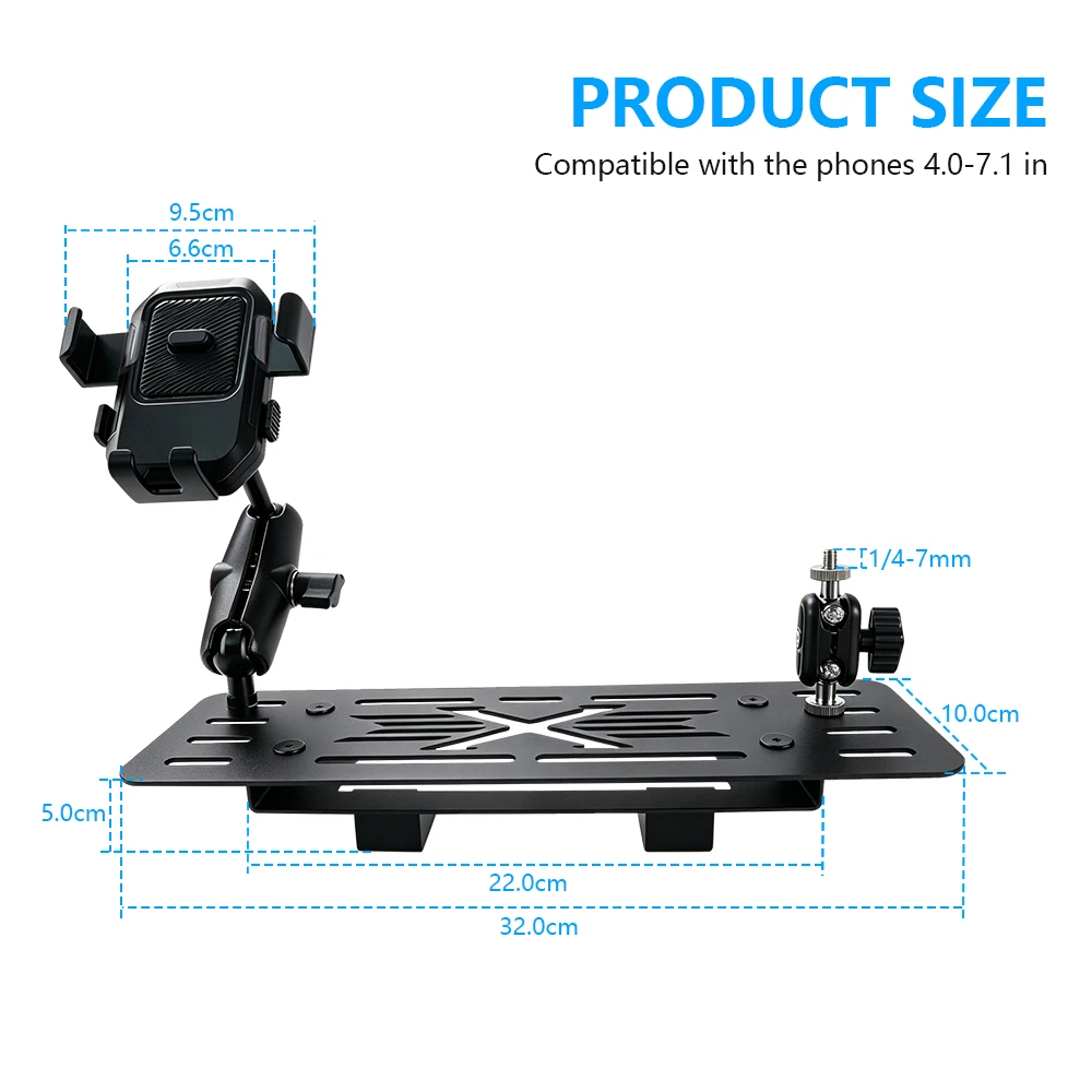 Multi‑Function Dashboard Expansion Platform 360 Rotation Cell Phone GPS Holder For Dodge Ram 09‑18 Pickup Interior Modification