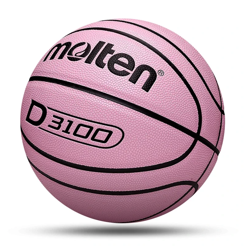 Molten-pelota de baloncesto para hombre, pelota de entrenamiento de PU suave resistente al desgaste, color rosa, tamaño oficial 7, para interior y