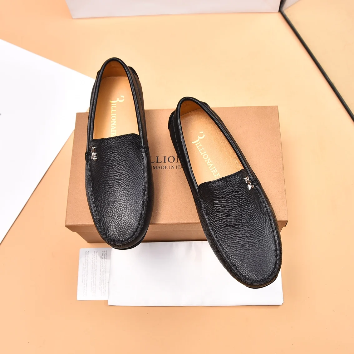 SIJITONGDA men's boutique casual shoes litchi grain calf leather comfortable sheepskin inner rubber sole fine workmanship 39-46