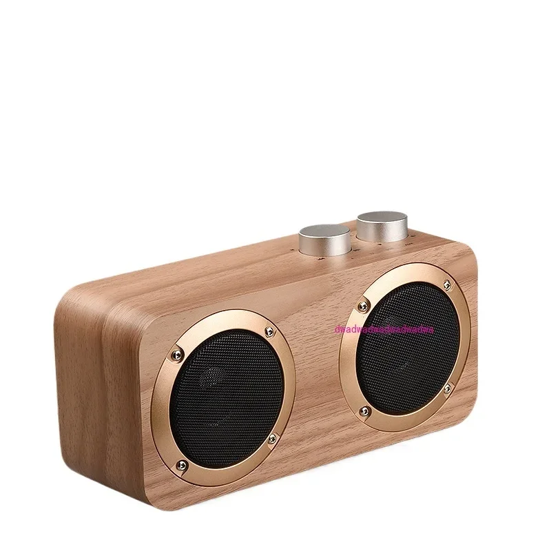 Fashion wooden home Bluetooth speaker, mobile phone outdoor multi-function U disk wireless card retro stereo