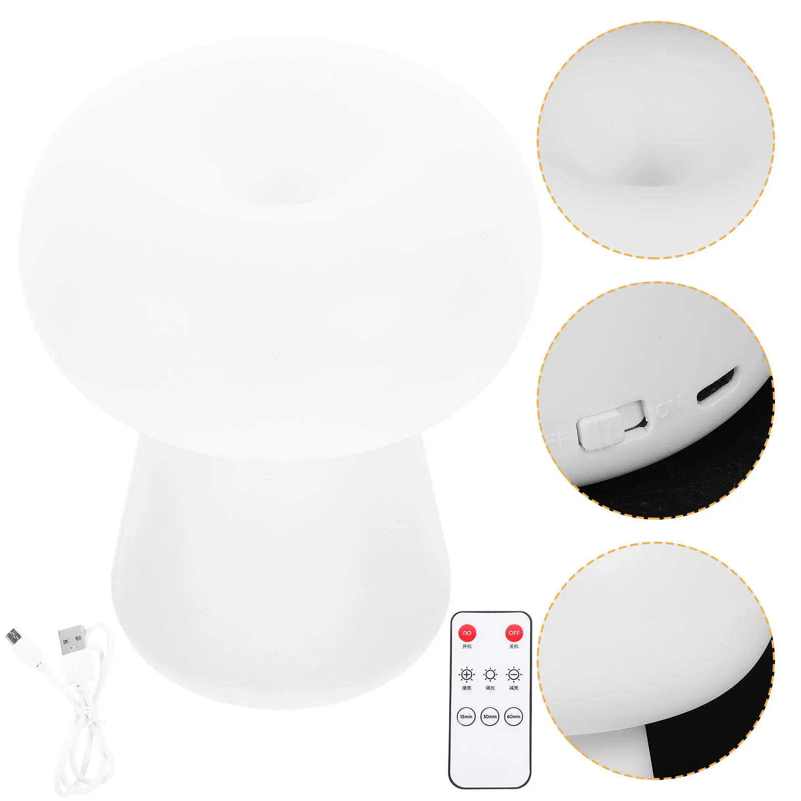1Set ABS Remote LED Clock Night Lamp Remote Control Bedside Lamp for Bedroom Room Decoration Clock Light Light Decor