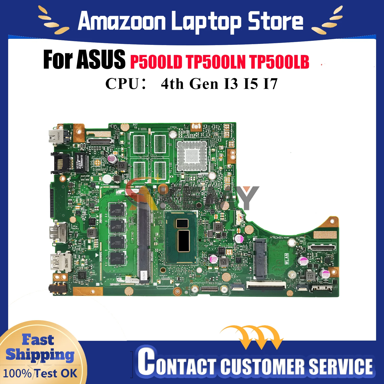 

TP500LA Laptop Motherboard For ASUS VivoBook Flip TP500LN TP500LB TP500LD TP500L TP500LA Notebook Mainboard With I3 I5 I7 CPU