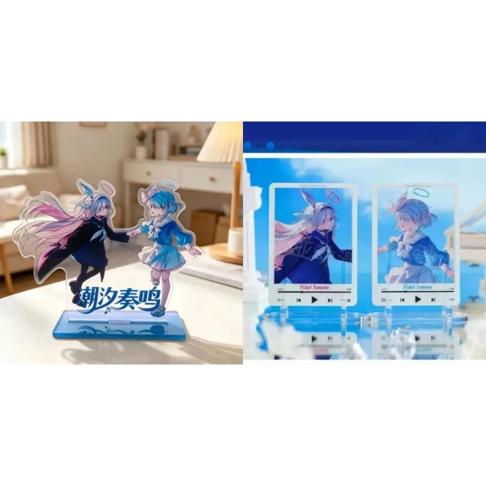 Game Blue Archive Exquisite Plaque Tidal Sonata Periphery A.R.O.N.A  Double Transparent Card InsertionBadge Pin Ornament Gift