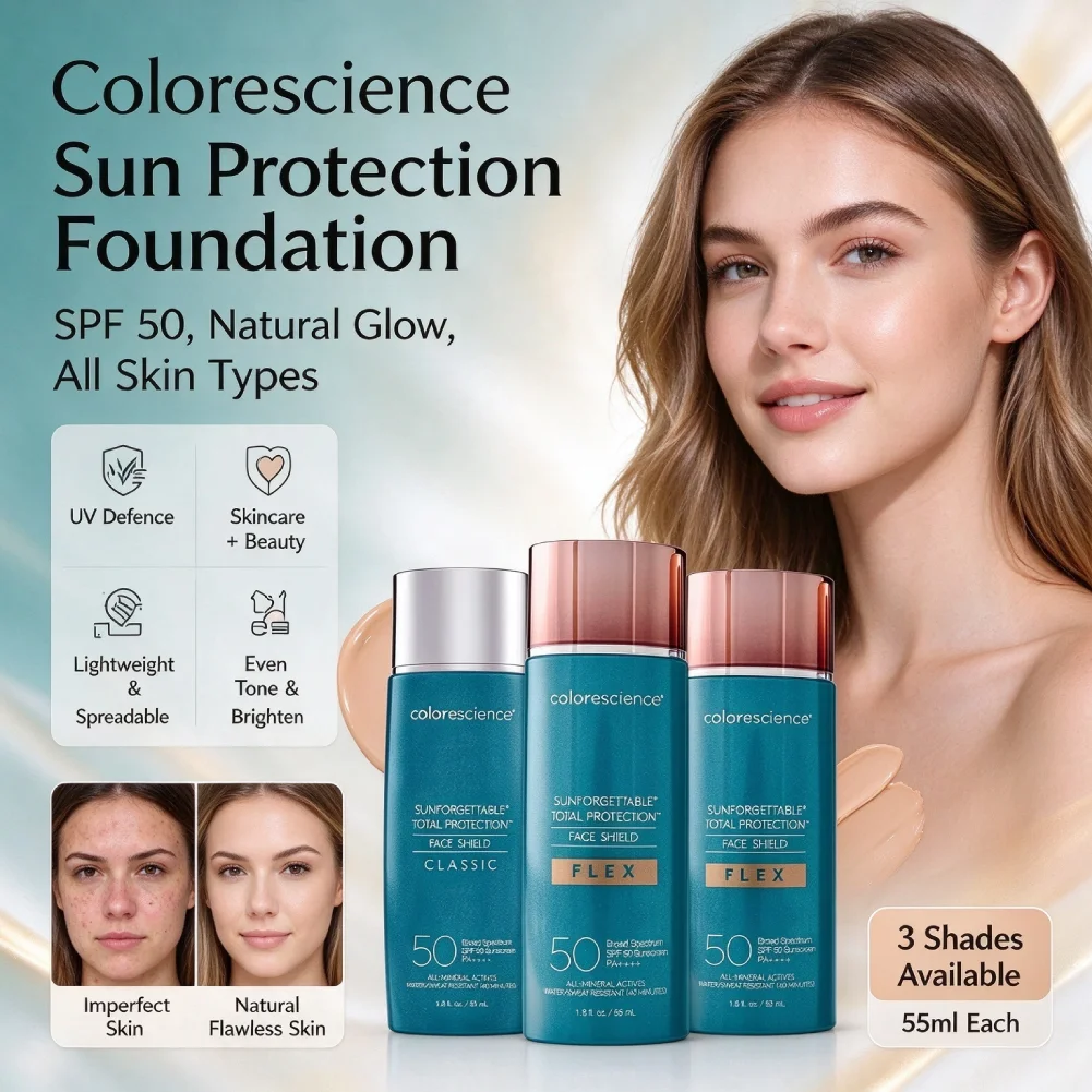 Colorescience Multi Effect Liquid Foundation High Power Concealer Sunscreen Waterproof Primer Even Skin Color Liquid Foundation