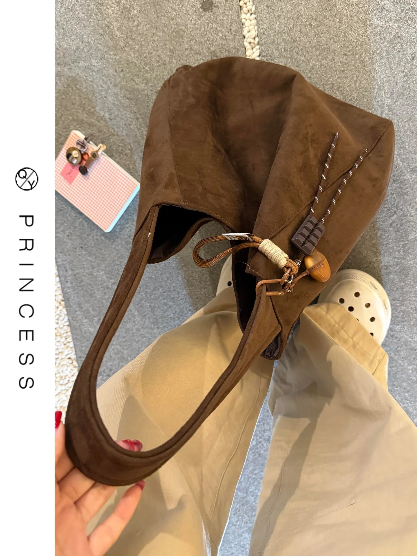 Korean Style Suede Casual Crossbody Bag Women's Large Capacity Commuter Versatile Single Shoulder Bag Fashionable Tote Bag