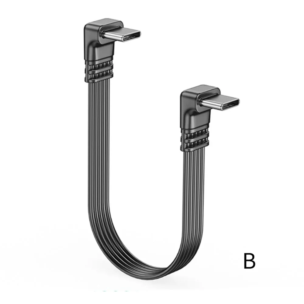 90-Grad-Typ-C-Verlängerungskabel 480 Mbit/s Hochgeschwindigkeits-Datenübertragungskabel USB-C-Stecker auf USB-C-Buchse Schnelles Kabel für Samsung Xiaomi