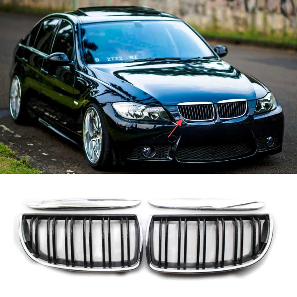 

Для BMW 3 серии E90 E91 2005-2008 гг. модификация решетки переднего бампера
