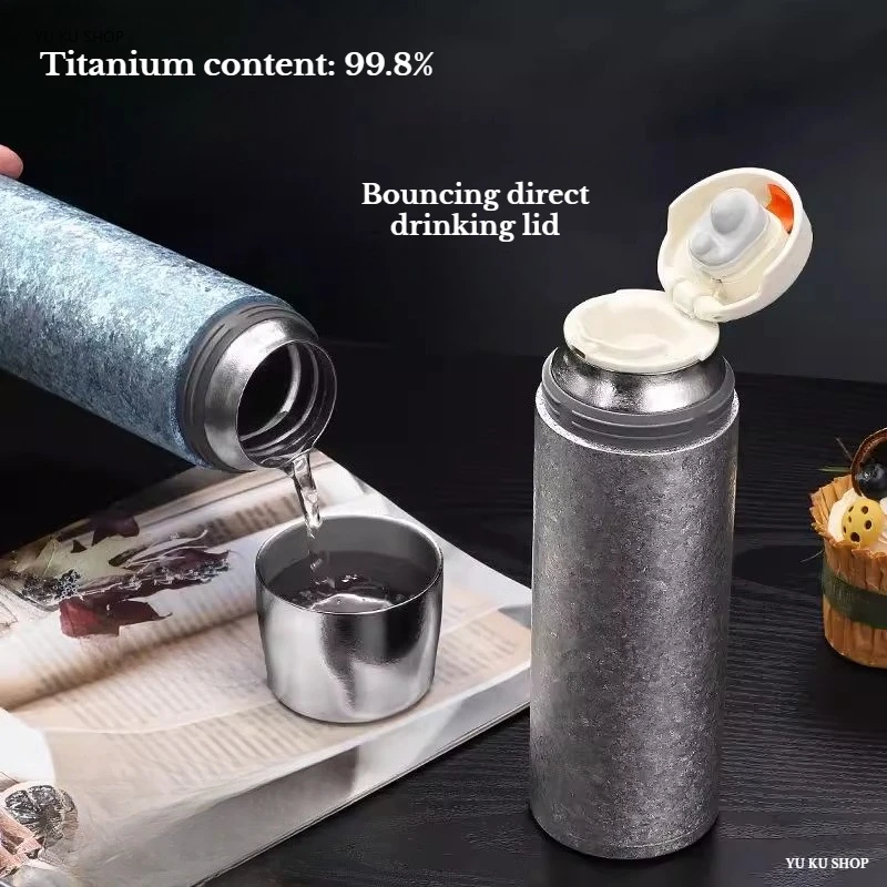 

Large Capacity Titanium Cup Pure Titanium Insulated Cup Teacups Car-mounted Insulated Cup Thermos Bottles Thermos Both Men Women