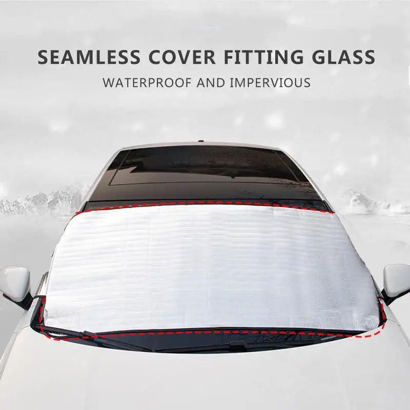 Car Windshield Sun Cover 145X70cm Outdoor Sunshade Waterproof Anti Ice Frost Protector Winter Car Exterior Cover For Sedan & SUV