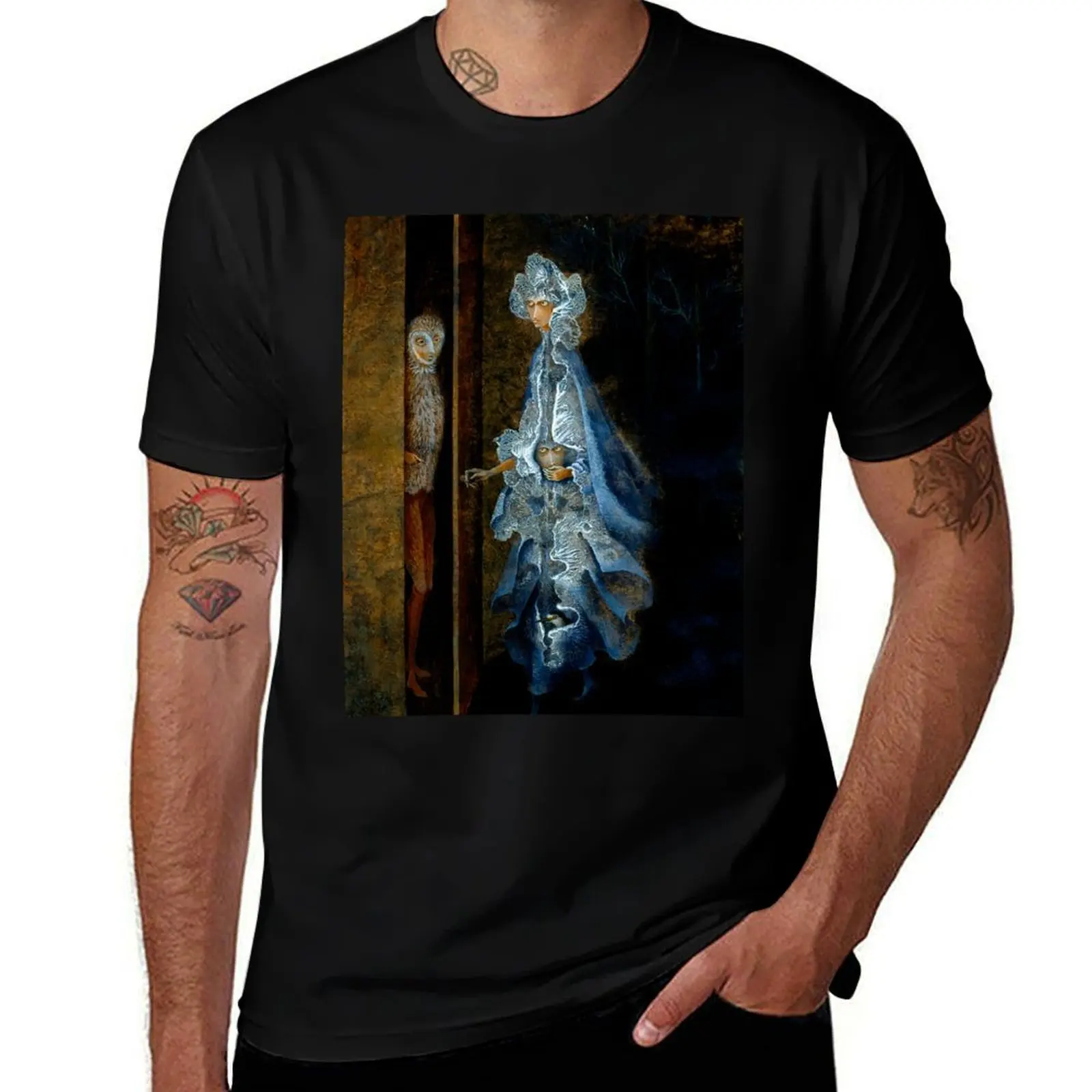 The Encounter, by Remedios Varo T-Shirt Casual Everyday Wear T-Shirt