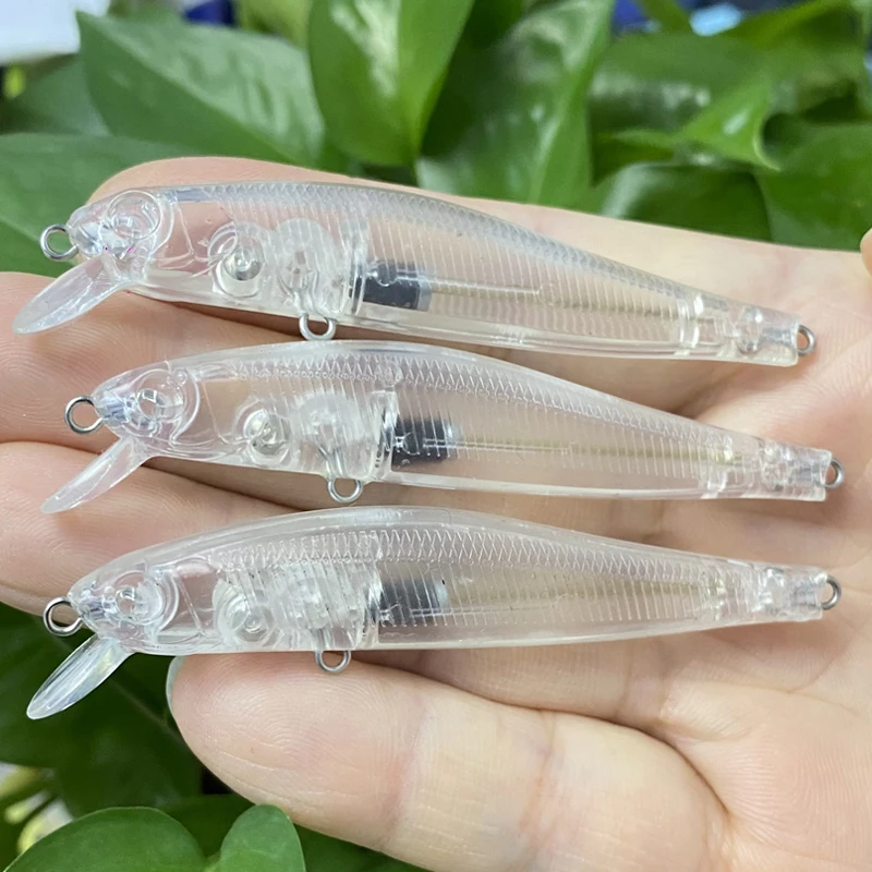 20pcs Suspend Minnow Blanks 70mm 4.2g Magnetic Drive Rigge 70s Wobbler Fishing Lure Hard Plastic Lures Fishing Tackle Lake Sea