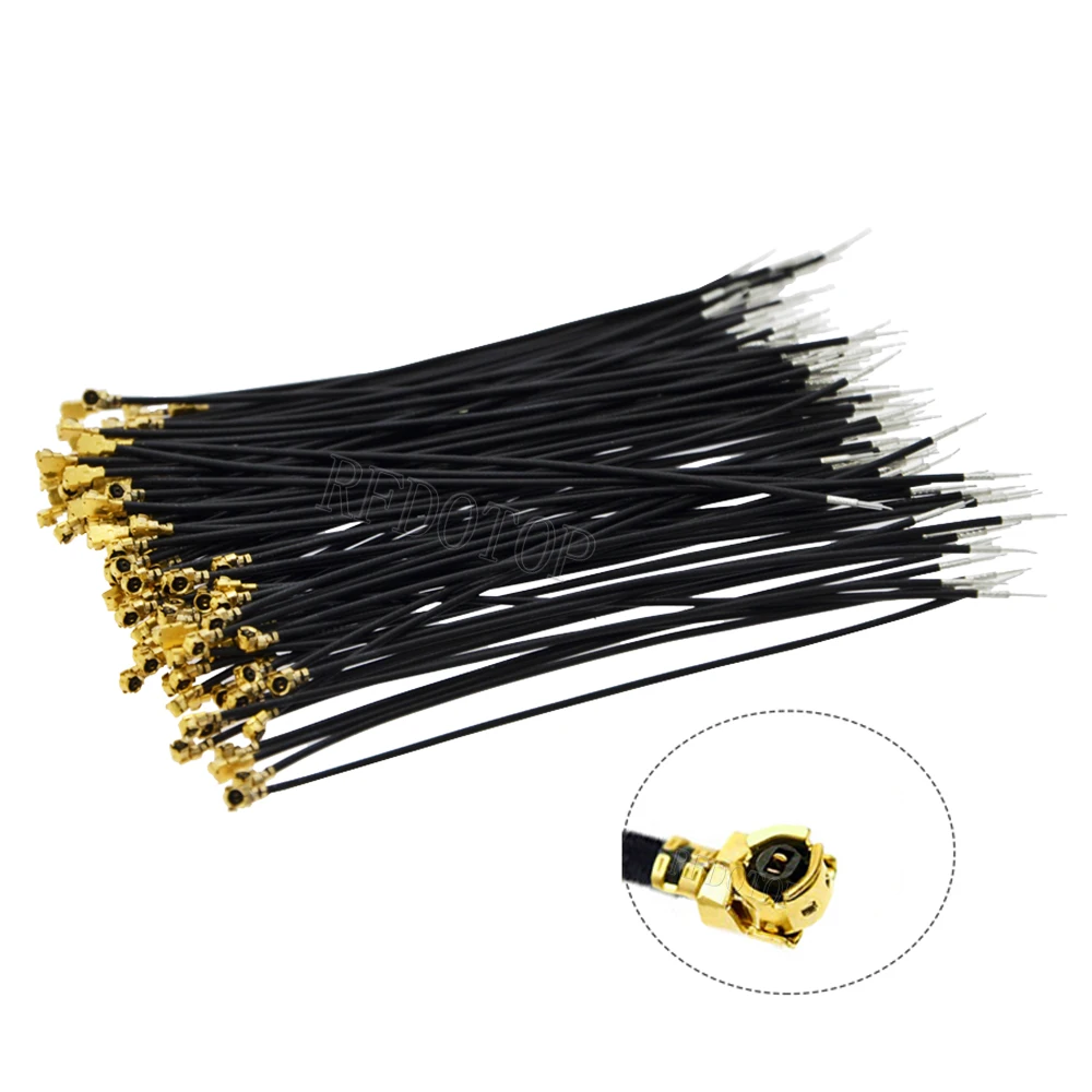 10pcs/Lot RF1.13 Cable Single End U.fl IPEX1 Male/Female to PCB Solder Open End Pigtail Jumper RF Coaxial Extension Cable