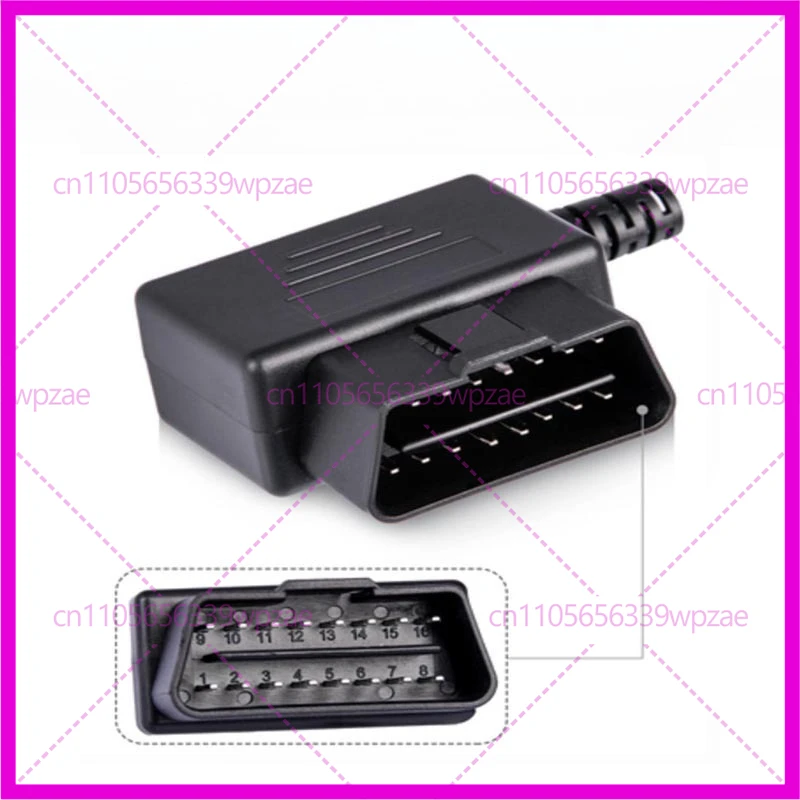 

Автомобильный OBD2 16-контактный штекер, темная пряжка в сборе, вилка OBD 12 В/24 В + корпус + SR