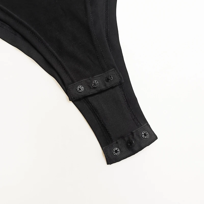 ملابس داخلية صيفية بأكمام قصيرة وياقة مربعة ومتينة رومبير مرن مثير Y2k ملابس نسائية موضة نادي الحفلات 2521