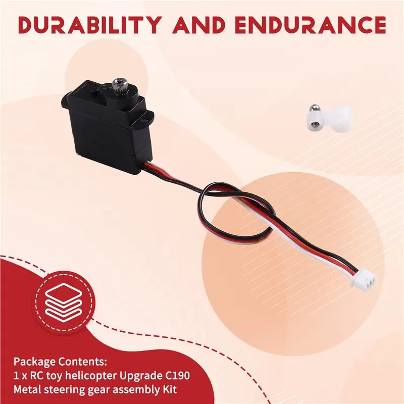 Kit de montagem de engrenagem de direção de metal A30F-Upgrade C190 para RC para helicóptero C190 - para peças de helicóptero RC