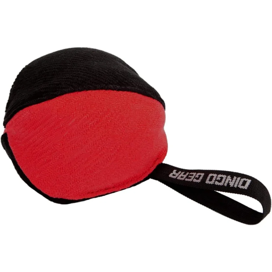Dingo Gear Dog Tug Ball 6" para entrenamiento de mordida Tugger fuerte IGP K9 Fun Red S02781
