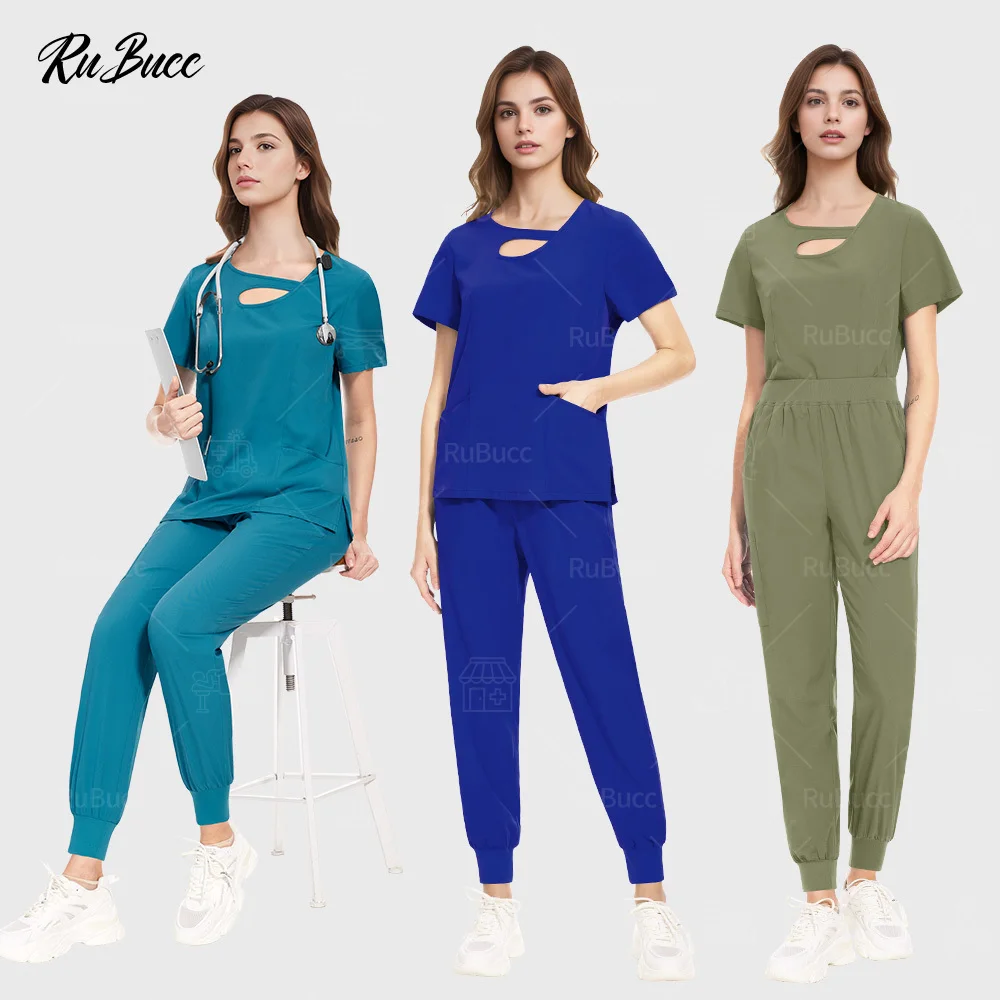 Unisex Medical Uniform Men Pet Nursing Clothes Beauty Costume Women Nurse Scrubs Set Doctor Dentist Workwear Surgical Tops Pants