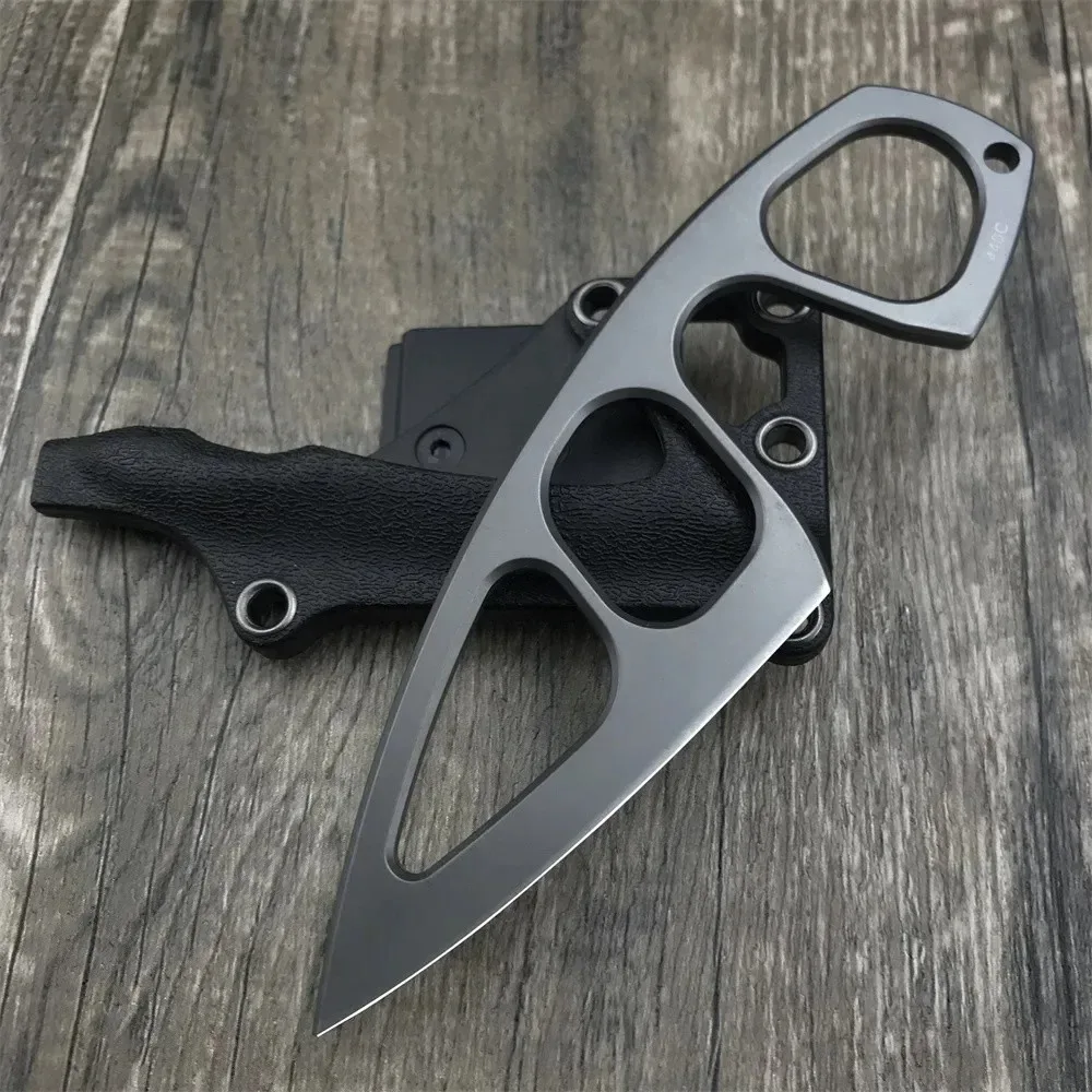 Faca de Pescoço de Alta Dureza com Lâmina 440C e Bainha Kydex, Ferramenta EDC Portátil para Uso Diário, Camping e Canivete de Bolso Pequeno