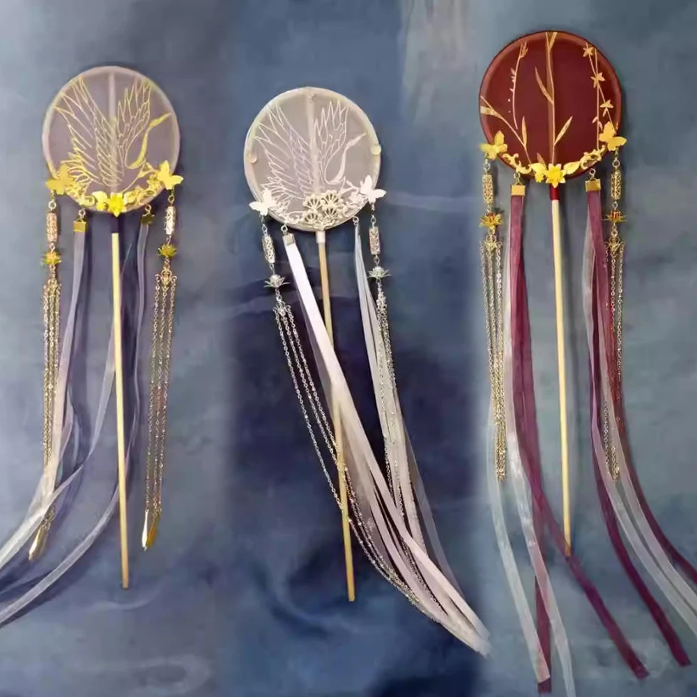 

D09-P906 children to 1/3 BJD big girl GR uncle doll's Photo props Accessoriess handmade Long handled palace fan 1pcs