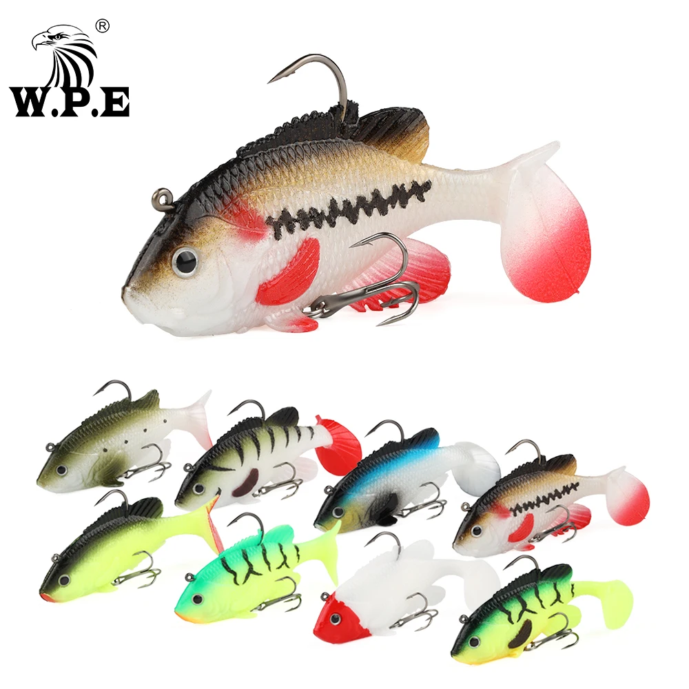 

W.P.E Soft Fishing Sunfish Fishing Lure Artificial Soft Baits 8.5cm 22.5g Wobblers Built-in counterweight Double carbon hook