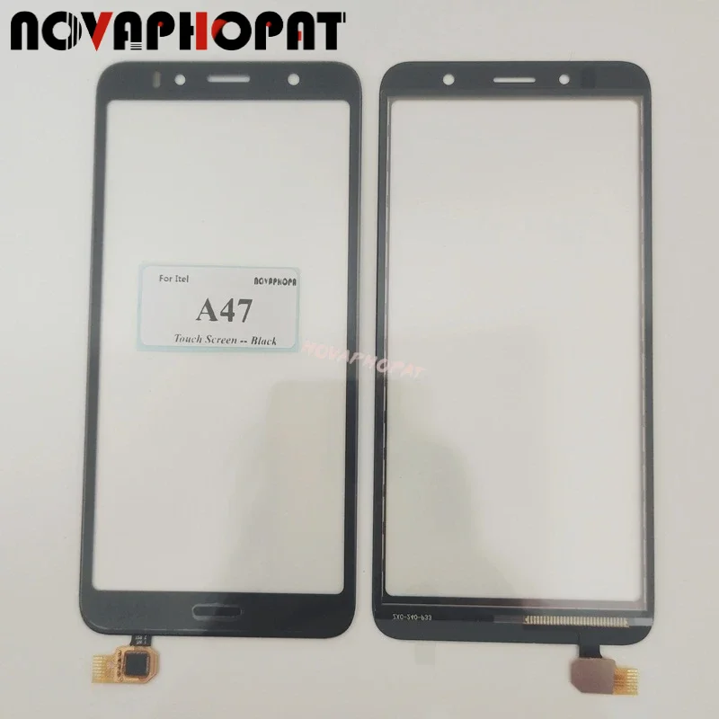 Novaphopat Tested Black Sensor For Itel A47 Touch Screen Digitizer Front Glass Lens Panel Screen Replacement