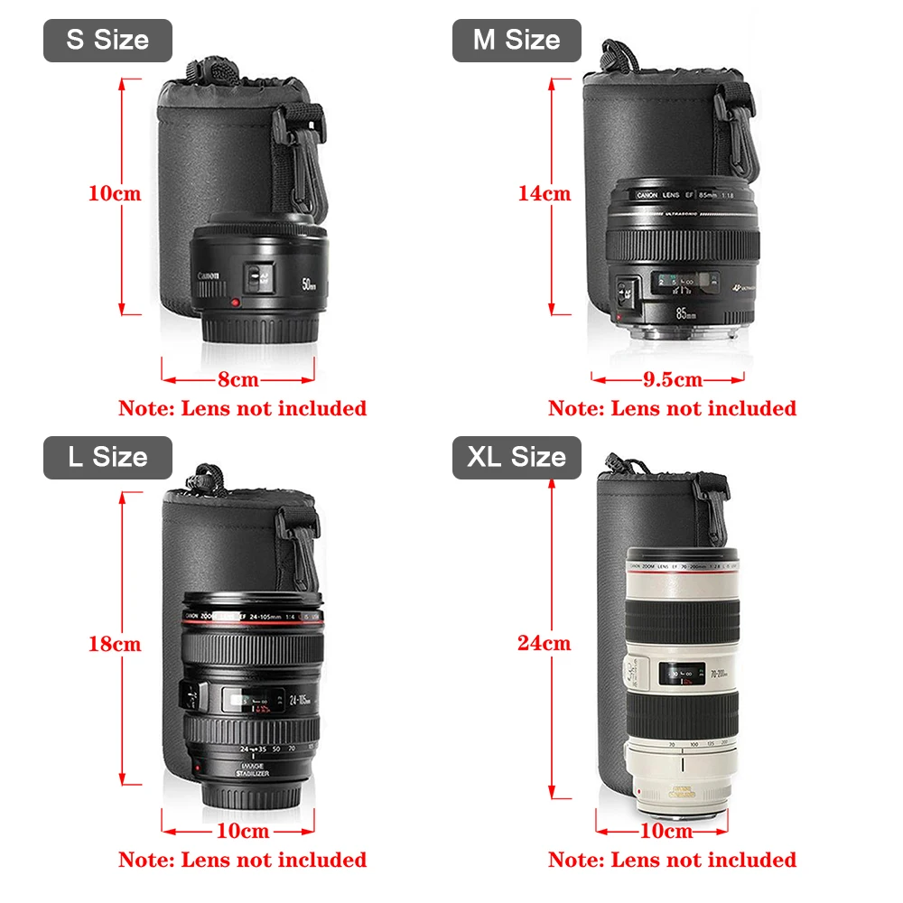 MAMEN su geçirmez kamera Lens çantası İpli çanta S M L XL boyutu ile Canon Sony Nikon DSLR kamera Lens varil durumda kanca ile