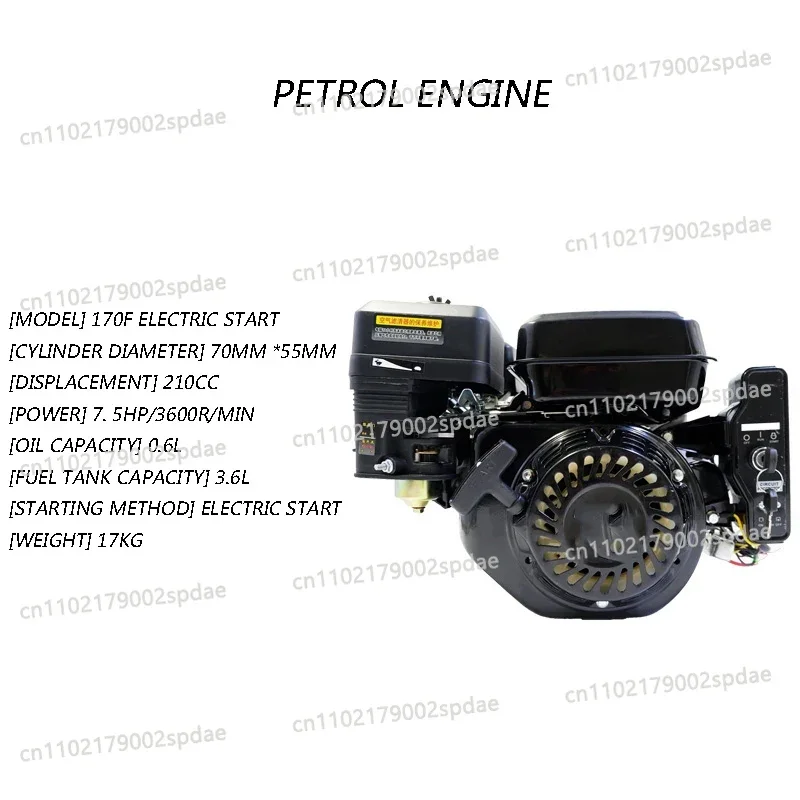 170F Small  Engine Four-Stroke Single-Cylinder Power Generation Micro-Cultivator To Start The Internal Combustion Engine
