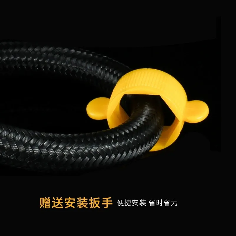 New G1/2 Inch Nylon Braided 20/40/60/80/100/200cm Hose Cold Hot Water Pipe Toilet Faucet Connection Pipe Garden Water Connection