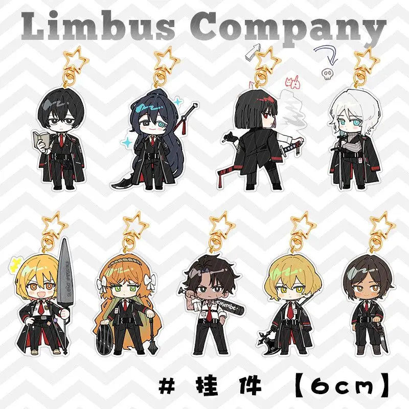 Limbus Company-Llavero de Anime YiSang Ishmael Sinclair, llavero para hombre y mujer, figura Kawaii de dibujos animados, llavero acrílico, colgante de regalo