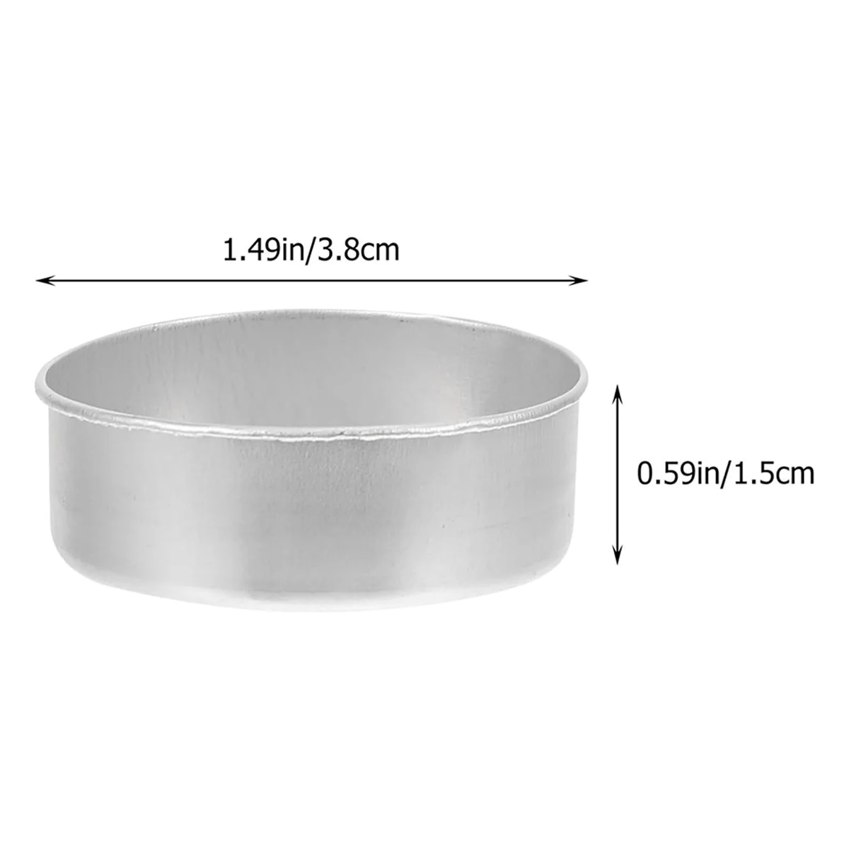 

ABEZZ 100Sets Aluminum Tea Lights Cups Candle Cup Case Empty Case Candle Wax Containers with Candle Wicks for DIY Craft Candle
